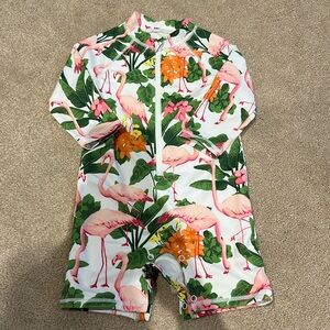 Janie and Jack flamingo swim suit